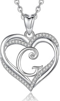 INFUSEU Unique Initial Necklaces for Women Girls Small Heart Letter Jewelry, Meaningful Personalized Gifts