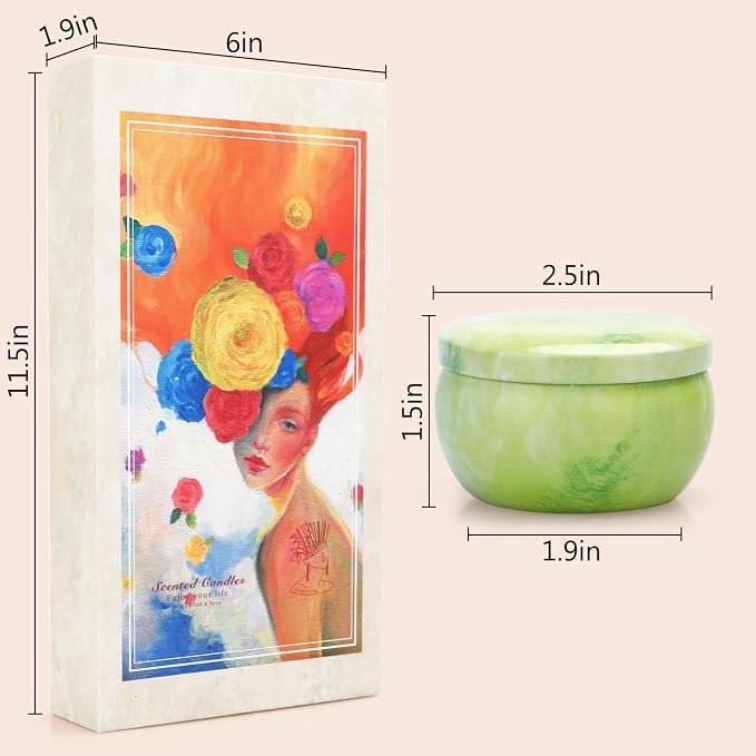 Aromatherapy Candle Gift Set for Women, 16 Pack Fruity Floral Soy Wax Candles - Image 6