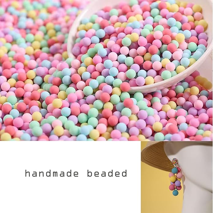 Acrylic ball Beads Dangle Earrings for Women,Colorful Statement Earring Cute Candy Colored Drop Dangle Geometric Jewelry Earrings For Gift Party