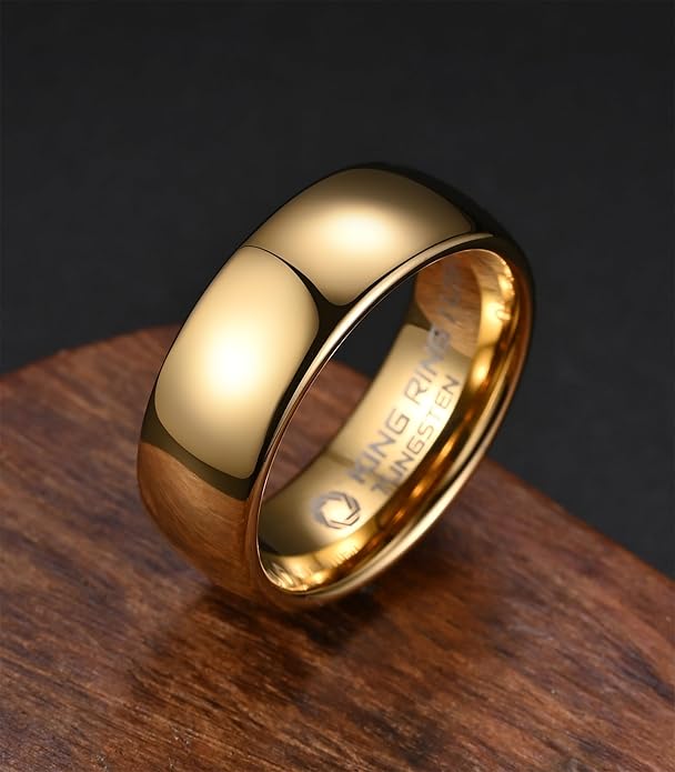 King Ring Tungsten 4/6/8mm Rings – Super Polished Finish Tungsten Bands – Designed in USA