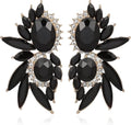 Vintage Rhinestone Statement Earrings Fancy Crystal Cluster Drop Dangle Earrings for Women