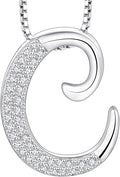 STARCHENIE Initial Necklace for Women 925 Sterling Silver Letter A-Z Pendant 26 Alphabet Jewelry