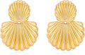 Gold Sliver Shell Earrings for Women Trendy Gold Dangle Earrings Beach Jewelry for Birthday