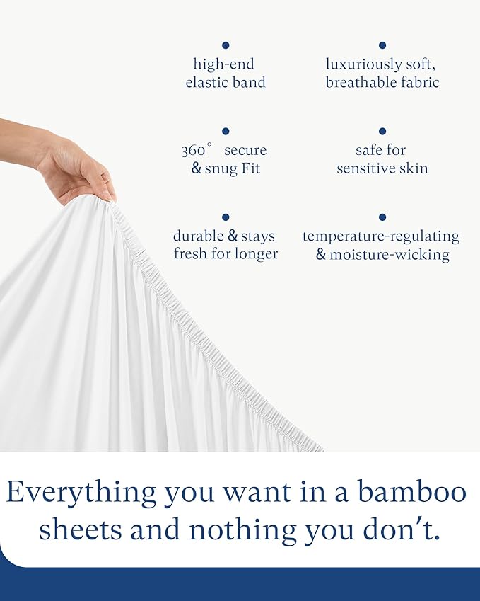 PurComfy Supersoft Fitted Bassinet Sheets, Premium Bamboo Viscose Cradle Sheets, Streachy Hypoallergenic Breathable Moses Basket Oval Rectangle Pad/Mattress Universal Fit for Halo, Dream on Me, 2-Pack