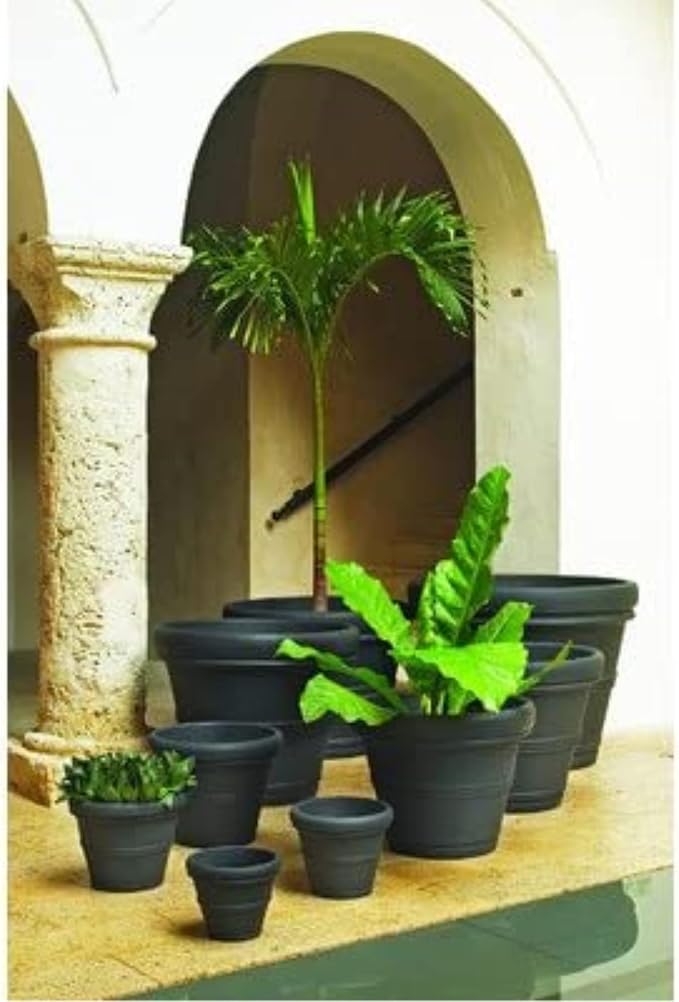 Crescent Garden Brunello Planter, Classic Rolled-Rim Plant Pot, Indoor/Outdoor - Image 5