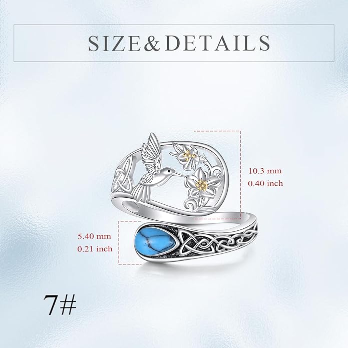 Animal Spoon Ring 925 Sterling Silver Adjustable Animal Spoon Ring Jewelry Gifts for Women Men