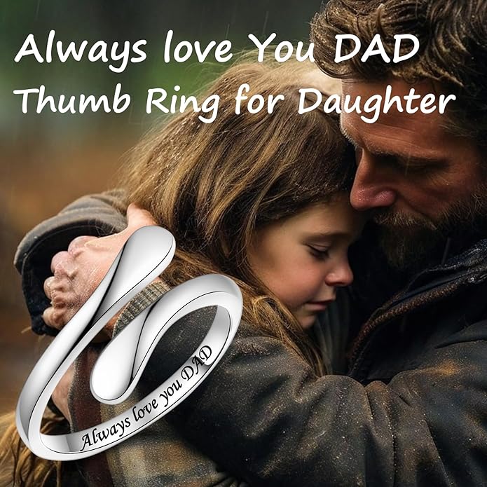 Fookduoduo 925 Sterling Silver Ring Inspirational Jewelry adjustable Wrap Open Rings for Women