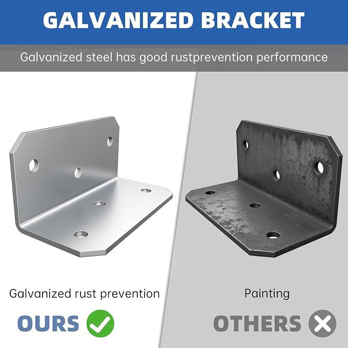 4"x2" Steel L Brackets, Corner Braces - Image 5