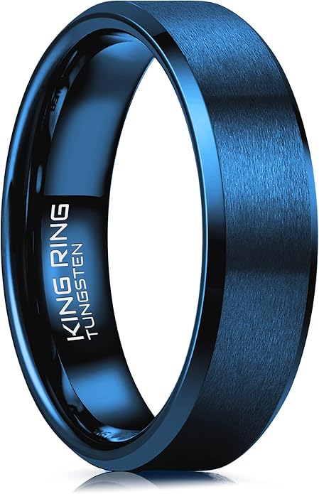 King Ring Tungsten 4/6/8/10mm Rings – Super Polished Matt Finish Tungsten Rings – Designed in USA