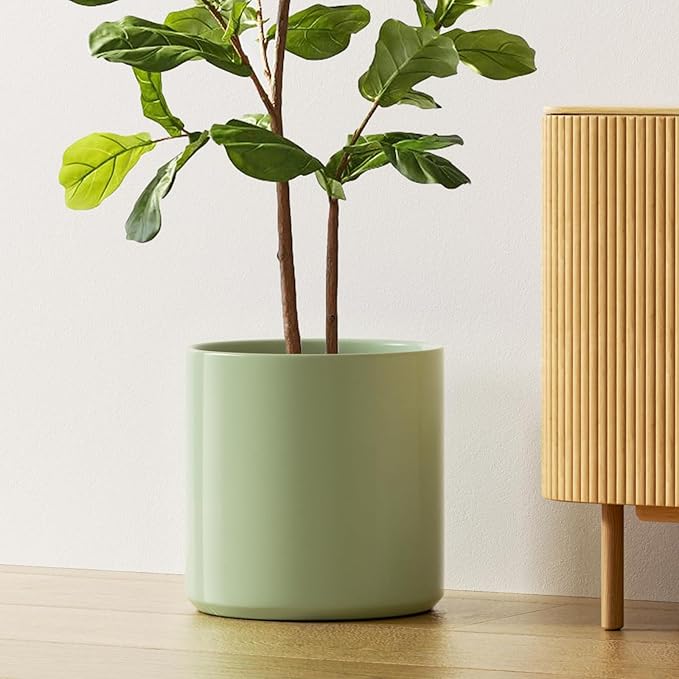 LE TAUCI 12 Inch Pot for Plants, Ceramic Planters for Indoor Plants, by LETAUCI