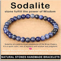 AD Beads Handmade Gemstone Stretch Elastic Bracelet Crystal Healing Reiki Nature's Beauty and Spiritual Essence Unisex