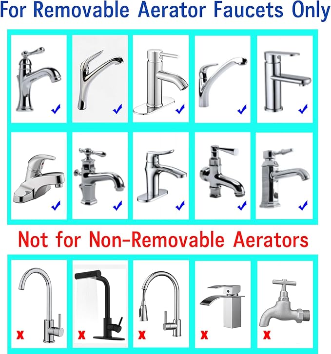 Faucet Aerator Adapter, M18.5 Male to 55/64" Male Adapter | Chrome Brass Faucet - Image 6