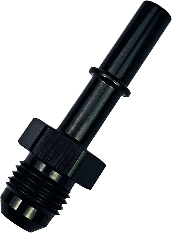 Aluminum 6AN Flare to 5/16 SAE Quick Disconnect Male Push-On EFI Hose Fitting - Image 2