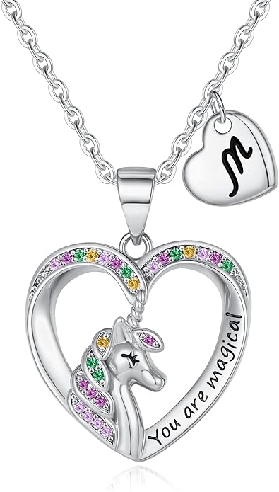 Unicorn Necklace for Girls Gifts for Girls Little Girl Jewelry Birthday Gift for Girl Daughter Granddaughter Niece-No tarnish, No reactions for sensitive skin Hypoallergenic