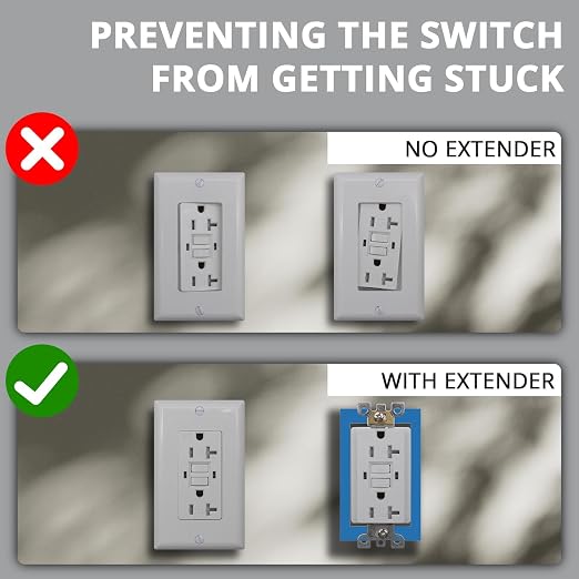 ABS 1/2 Inch Outlet Box Extender, Single Gang, 5 Pack | Single Gang Outlet Box - Image 5