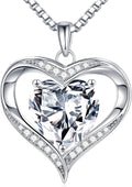 MOOSEA Valentines Day Gifts for Her, 1-3ct 925 Sterling Silver Anniversary Birthday Gifts for Women Wife Girlfriend Jewelry Moissanite Necklace