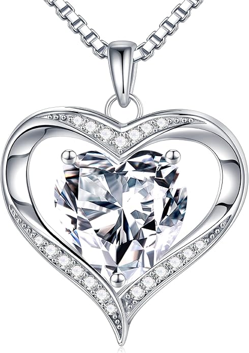 MOOSEA Valentines Day Gifts for Her, 1-3ct 925 Sterling Silver Anniversary Birthday Gifts for Women Wife Girlfriend Jewelry Moissanite Necklace