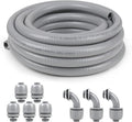 1-1/2 25ft Liquid-Tight Conduit and Connector Kit, Flexible Non Metallic Liquid by HoserememberElecoman
