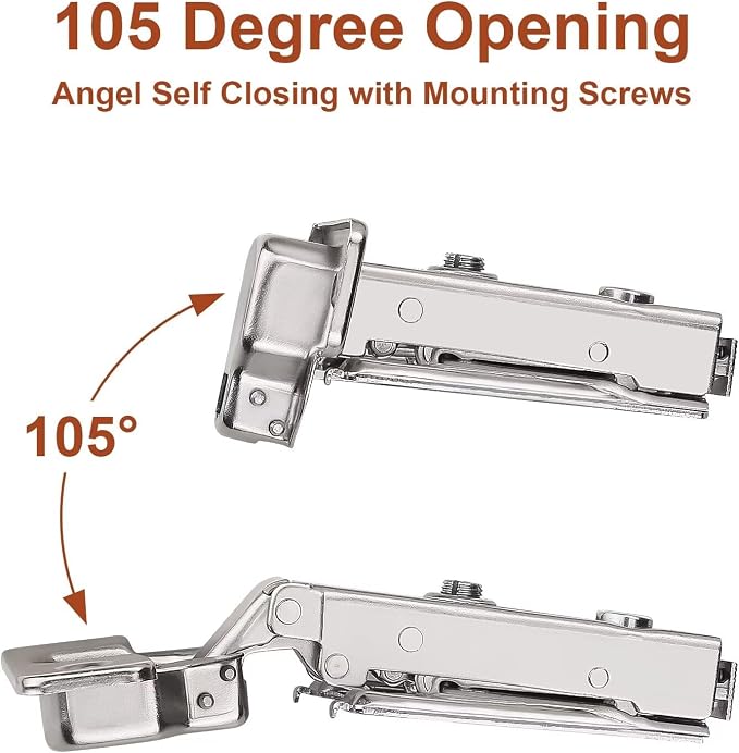 Probrico 8 Pairs Soft Closing Cabinet Hinges - Image 2