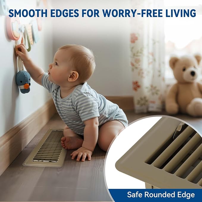 4" x 10" Floor Register Vent Covers 6Pack, Steel Floor Vent - Image 4