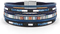 VIBILIA Boho Leather Wrap Bracelets for Women Multi-Layer Bracelets with Strong Clasp Jewelry for Women