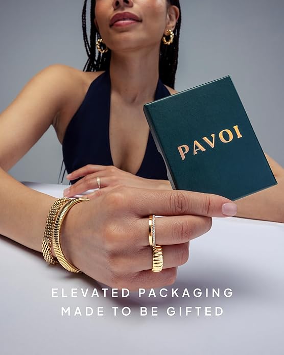 PAVOI 14K Gold Plated Crystal Birthstone Rings | Rings For Women