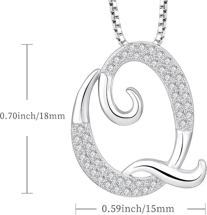 STARCHENIE Initial Necklace for Women 925 Sterling Silver Letter A-Z Pendant 26 Alphabet Jewelry