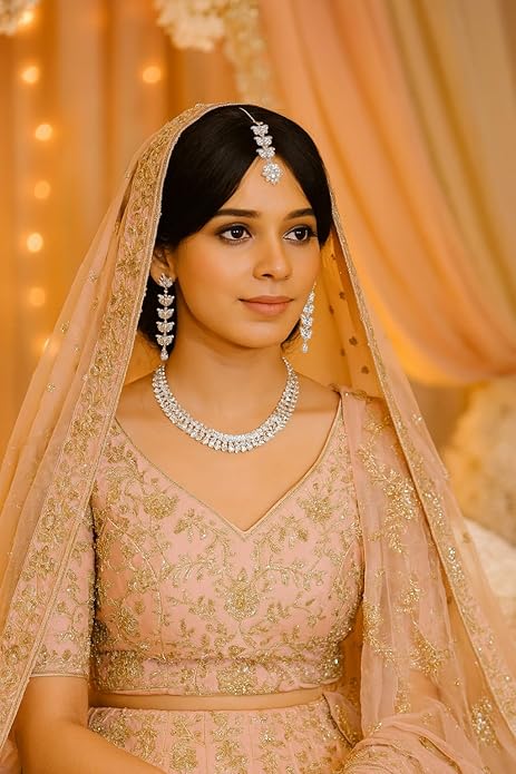 Touchstone Indian wedding jewelry set gold traditional necklaces for women statement rhinestone sets hollywood glamour style crystal stone bridal costume golden necklace