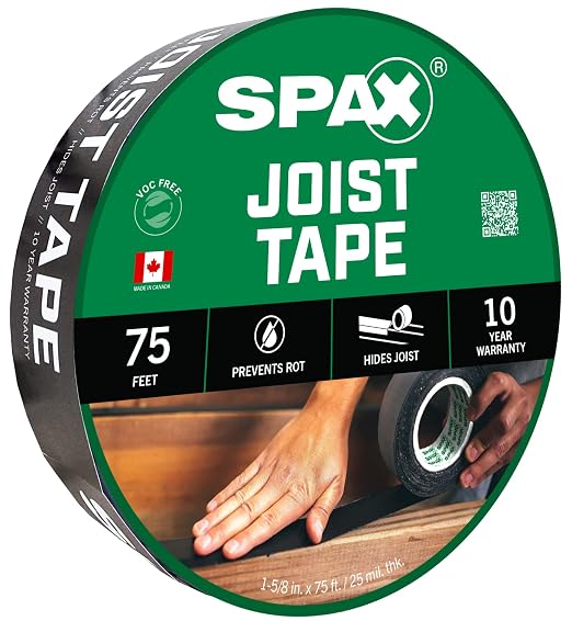 SPAX 1-5/8" x 75' Deck & Flashing Tape – Waterproof Joist Tape by Spax