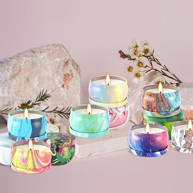 YOROXRG Scented Candles Gifts Set 24 Pack Soy Wax Travel Tin Jar Candles - Image 3