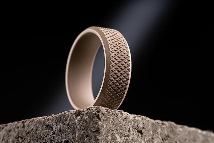 100S JEWELRY Knurl Tungsten Rings with Knurling Diamond Pattern Men Wedding Band 8mm wide Hypoallergenic Size 6-16
