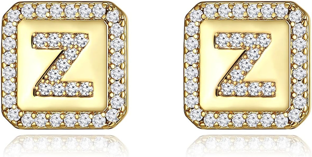 Gold Earrings for Women 24K Gold Filled Initial Earrings for Women S925 Earrings Gifts for Her