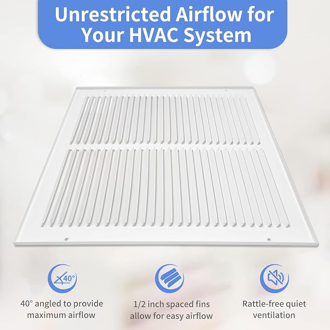 Howeall 14"W x 10"H Steel Return Air Grille, Air Return Vent Cover - Image 4