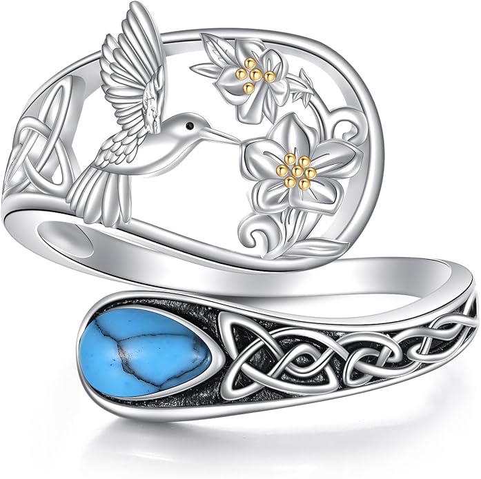 Animal Spoon Ring 925 Sterling Silver Adjustable Animal Spoon Ring Jewelry Gifts for Women Men