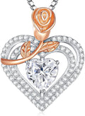 Gorgeous Moissanite Necklaces for Women - Valentine's Day Gifts for Wife Girlfriend, 925 Sterling Silver 1-3CT Moissanite Pendant Jewelry, Wedding Anniversary Birthday Christmas for Mom