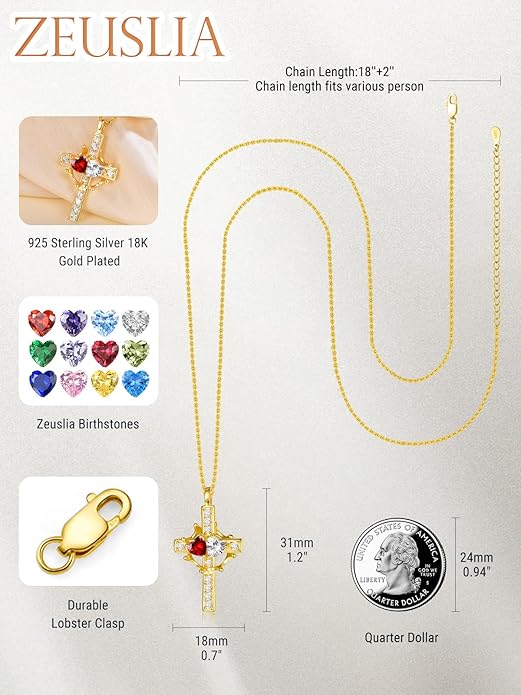 Valentine's Day Gifts for Wife 925 Sterling Silver Double Birthstone Pendant Necklaces I Love You for Always and Forever Necklace Anniversary Birthday Gifts for Wife Girlfriend Mom Her