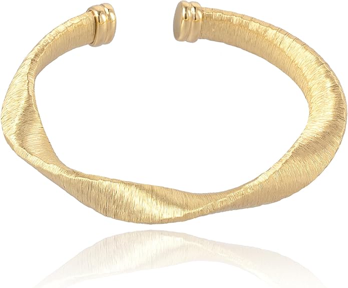 Cuffs Bracelet for Women Minimalist Gold Coil Craft Cuff Bracelet Italian Coil Craft Handmade Jewelry Christama Birtherday Gift