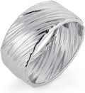 HZMAN 18K Gold Plated Wide Cuff Bracelet for Women - Premium Alloy Shiny Polished Double Layer Statement Bangle, Trendy Daily Wear Party Jewelry Accessory