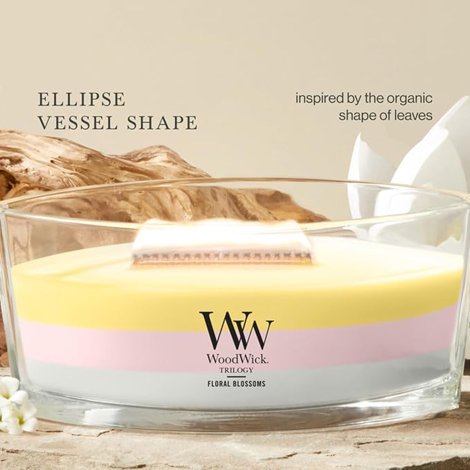 Woodwick Floral Blossoms Ellipse Trilogy Candle - Image 4