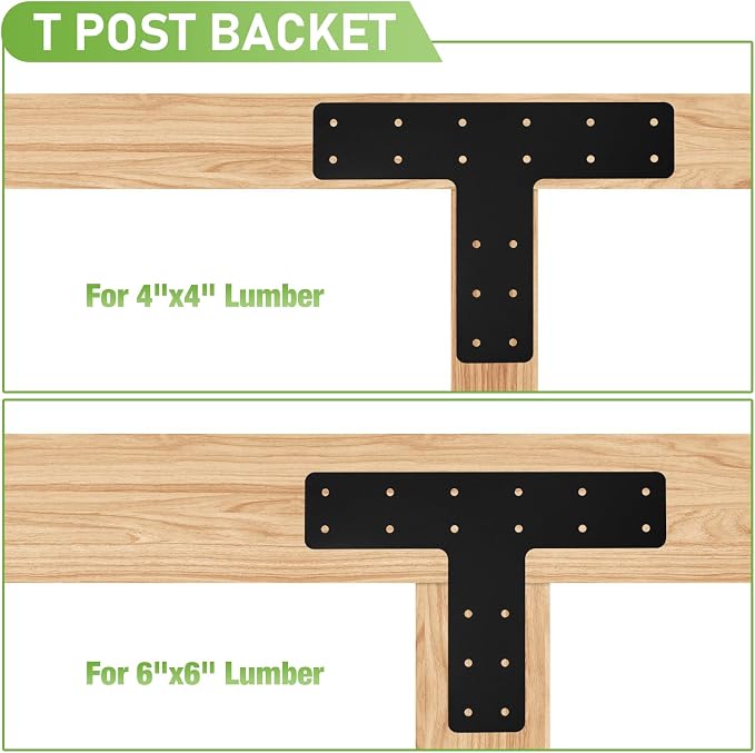 T Post Bracket 2PCS, 14x10 T Flat Mending Plate - Image 5