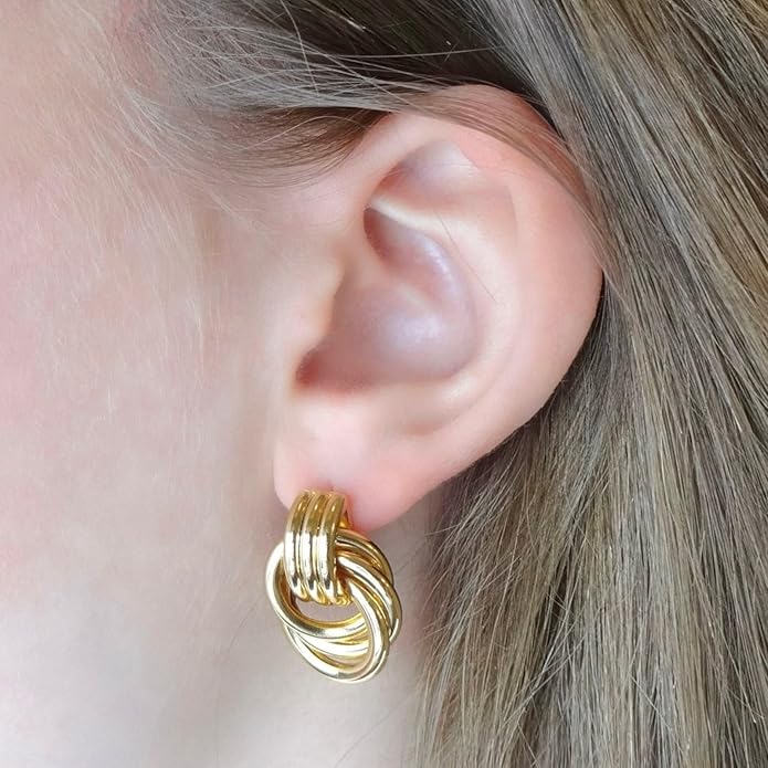14K Gold Earring Cross Waterdrop Butterfly Heart Knot Earrings for Women Gold Silver Cross Leverback Drop Gold Silver Teardrop Hoop Dangle Earring White Gold Dangle Drop Earring