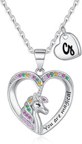 Unicorn Necklace for Girls Gifts for Girls Little Girl Jewelry Birthday Gift for Girl Daughter Granddaughter Niece-No tarnish, No reactions for sensitive skin Hypoallergenic