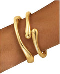 Chunky Gold Bangle Bracelets for Women, Gold Twist Cuff Bracelet Trendy Stackable Bangles Set Fashion Jewelry Gifts