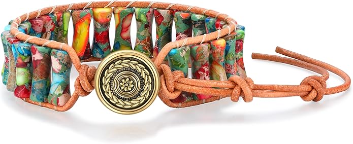 Chakra jewelry gifts Bracelets for Women，Handmade Natural Stone Healing Bracelets，hippie boho Friendship gifts Jewelry for women