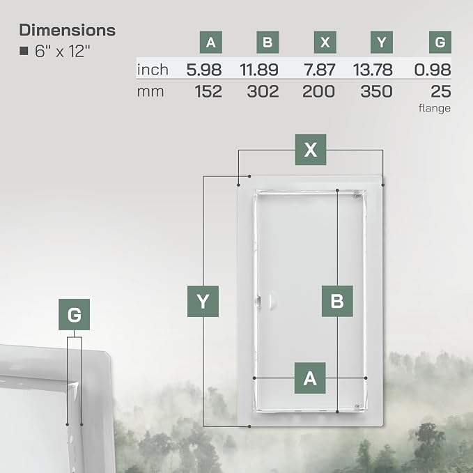 Vent Systems Access Panel for Drywall 6 x 12 Inch - Image 2