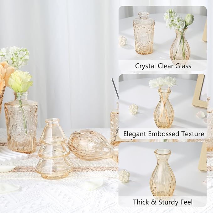 12 Pack Glass Bud Vases Mini Flower Vase Small Vintage Vases - Image 4
