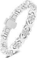 Feraco Pure Copper Bracelets for Women, 5X Ultra Strength Magnetic Bracelet with 5000 Gauss Neodymium Magnets & Upgraded Butterfly Clasp, Adjustable Jewelry Gift