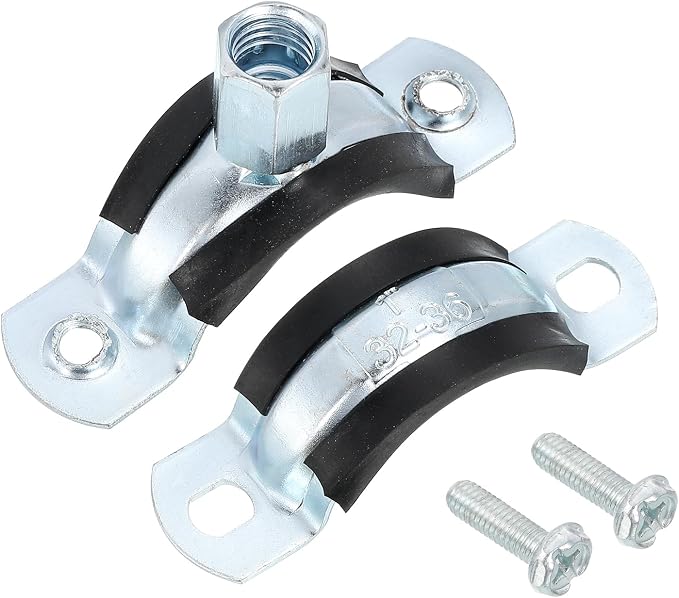 uxcell 10 Pcs Adjustable Pipe Bracket Clamp, 1-1/4" Wall Ceiling Mount Split - Image 3