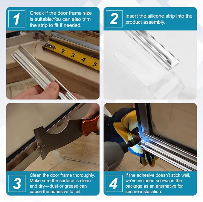 32" Shower Door Bottom Deflector - Image 4