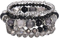 Noessla Beaded Boho Stretch Bracelet Colorful Stackable Crystal Beads Bracelets Trendy Costume Jewelry Mothers Day Gifts for Women